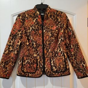 Requirements animal print quilted jacket S